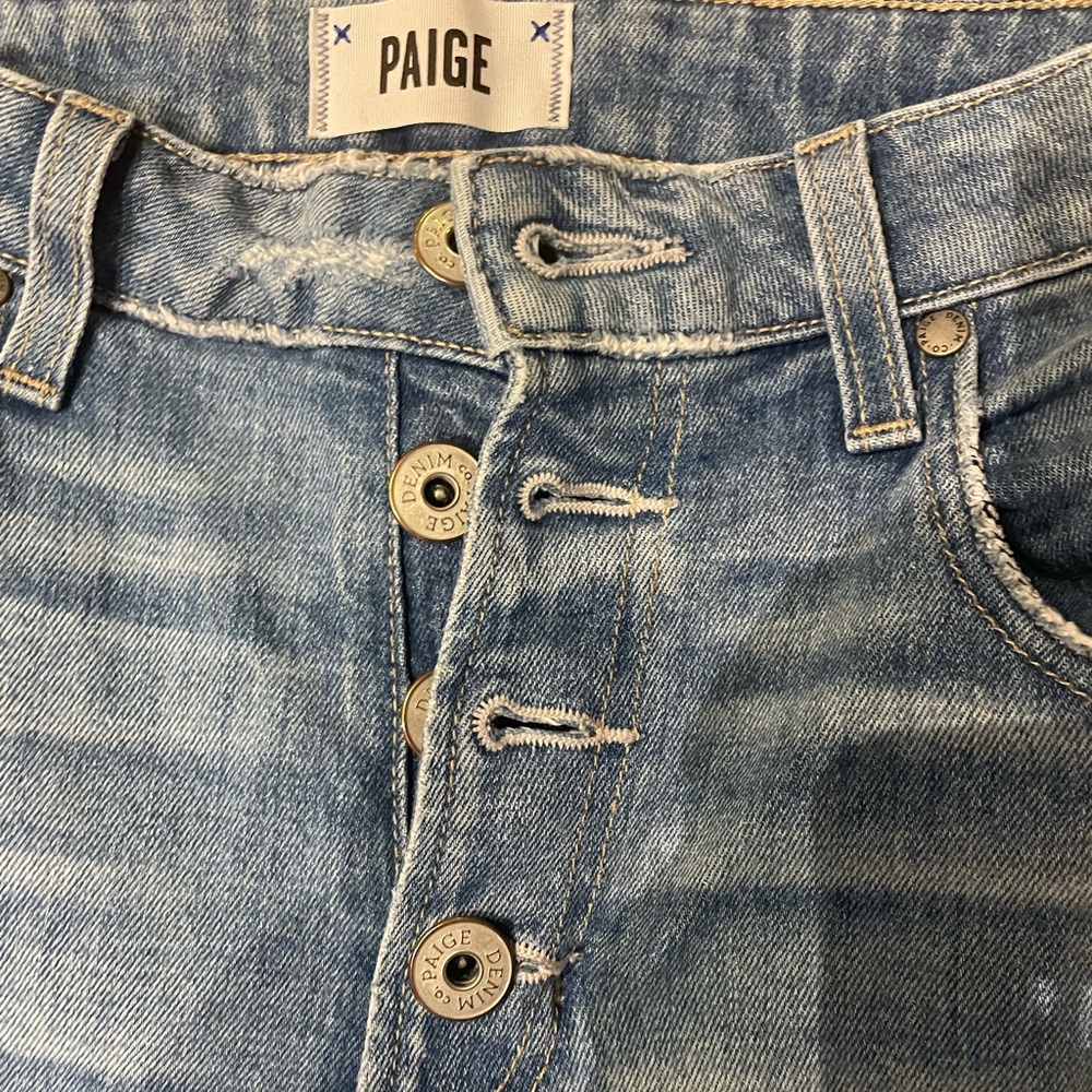 Paige button fly jeans.
Nicely broken in. - Picture 2 of 6